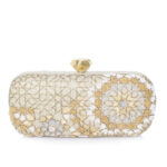 ARABESQUE GOLD BIG BOX CLUTCH