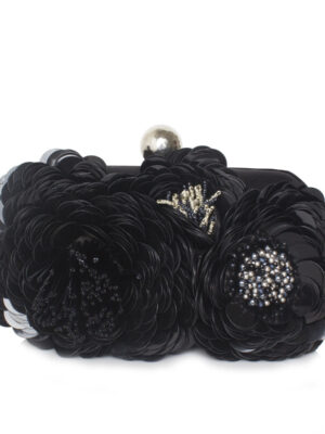 FLORA BLACK BOX CLUTCH