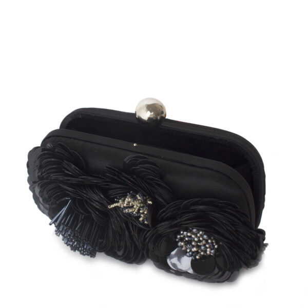 FLORA BLACK BOX CLUTCH