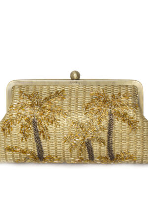 GOLDEN OASIS GOLD STRAW CLASSIC BAG