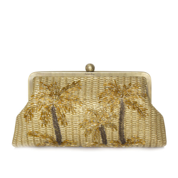GOLDEN OASIS GOLD STRAW CLASSIC BAG