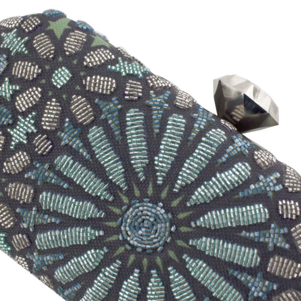 MOROCCAN AQUA BIG BOX CLUTCH