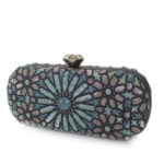 MOROCCAN AQUA BIG BOX CLUTCH