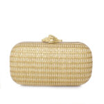 MUREX GOLD STRAW BOX CLUTCH