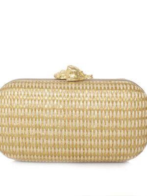 MUREX GOLD STRAW BOX CLUTCH