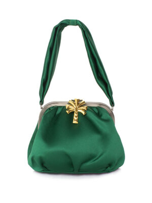 PALM ON GREEN SATIN BELLA