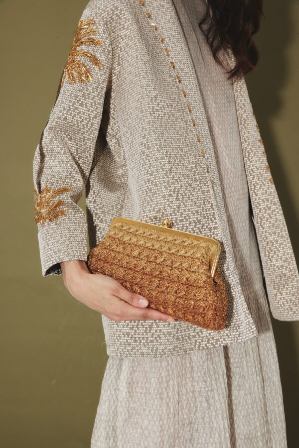 ECLIPSE GOLD CROCHET CLASSIC BAG