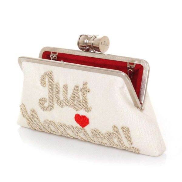 CHAMPAGNE JUST MARRIED IVORY CLASSIC BAG