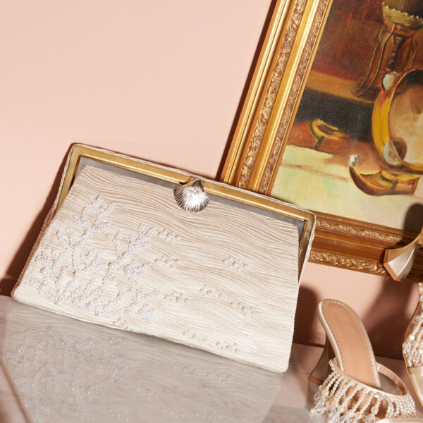 CORAL WAVES GRACE CLUTCH