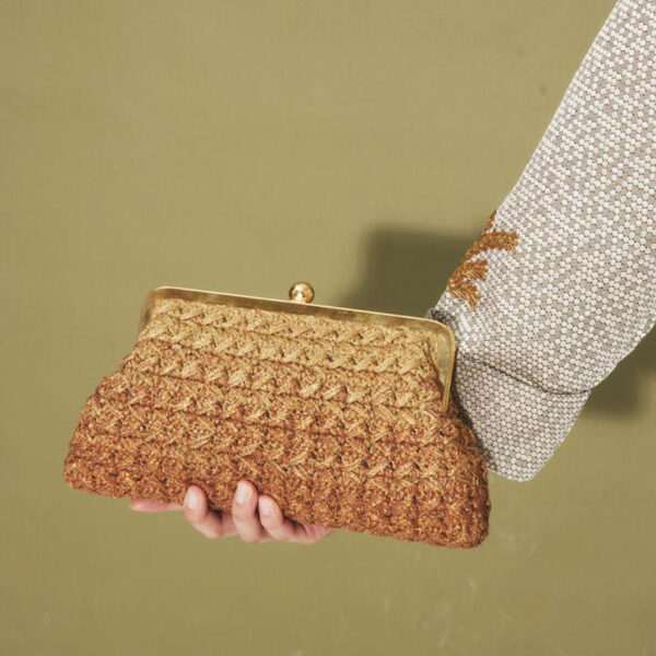 ECLIPSE GOLD CROCHET CLASSIC BAG