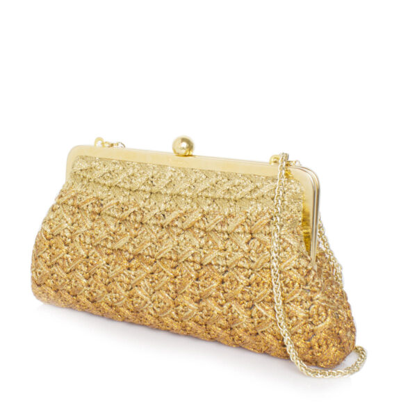 ECLIPSE GOLD CROCHET CLASSIC BAG
