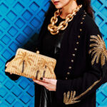 GOLDEN OASIS GOLD STRAW CLASSIC BAG