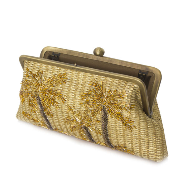 GOLDEN OASIS GOLD STRAW CLASSIC BAG