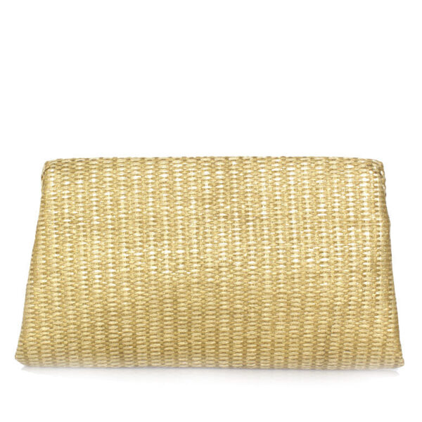 GOLDEN OASIS GOLD STRAW GRACE CLUTCH