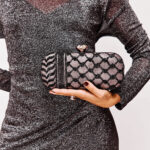 KEFFIYEH ANTHRACITE BIG BOX CLUTCH