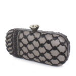 KEFFIYEH ANTHRACITE BIG BOX CLUTCH
