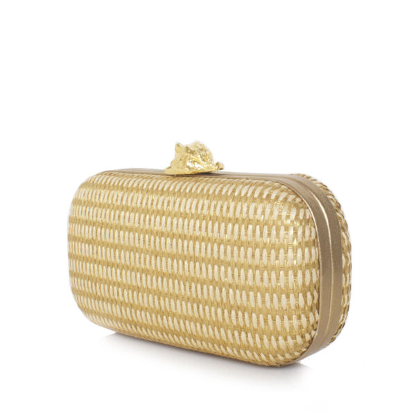 MUREX GOLD STRAW BOX CLUTCH