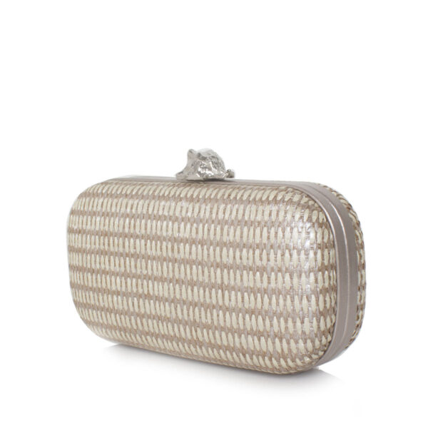 MUREX SILVER STRAW BOX CLUTCH