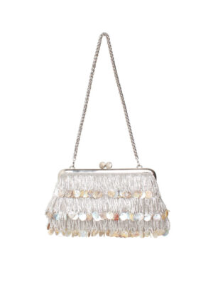 SHIMMY SILVER HOLD ME BAG